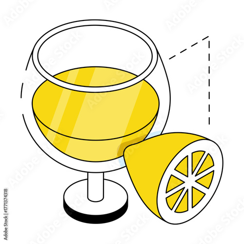 Lemonade icon, editable design vector