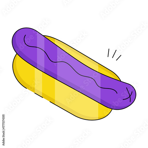 Modern design icon of hotdog burger