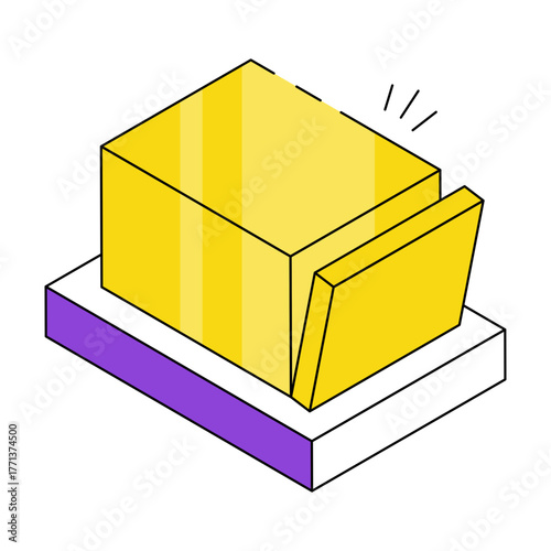 An icon design of butter block 