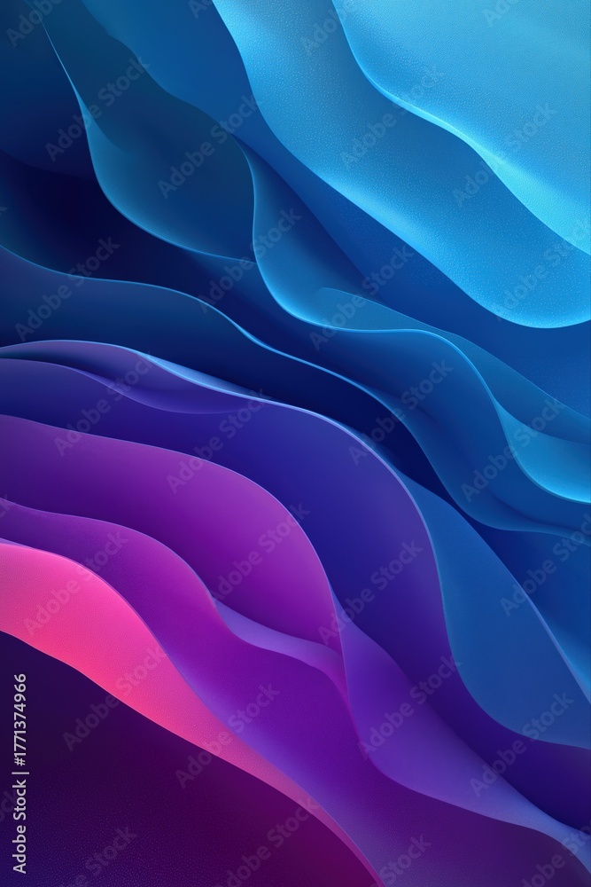Obraz premium Vibrant abstract waves of blue and purple tones