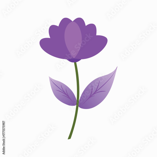 A single, detailed illustration of a blooming tree adorned with colorful flowers and verdant leaves, suitable for various decorative applications.