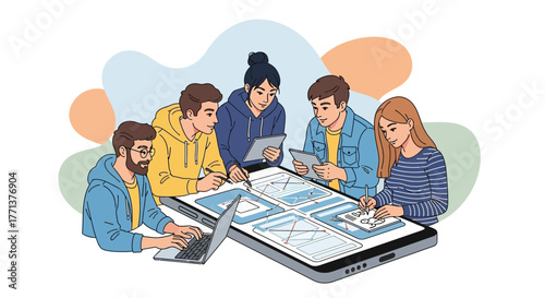 Teamwork Unleashed: Crafting Innovative Mobile User Interface Design Concepts Together