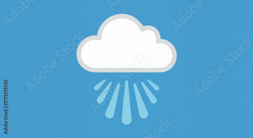 Voice of God cloud icon. Spiritual symbol representing a divine message or sound. Flat design vector illustration