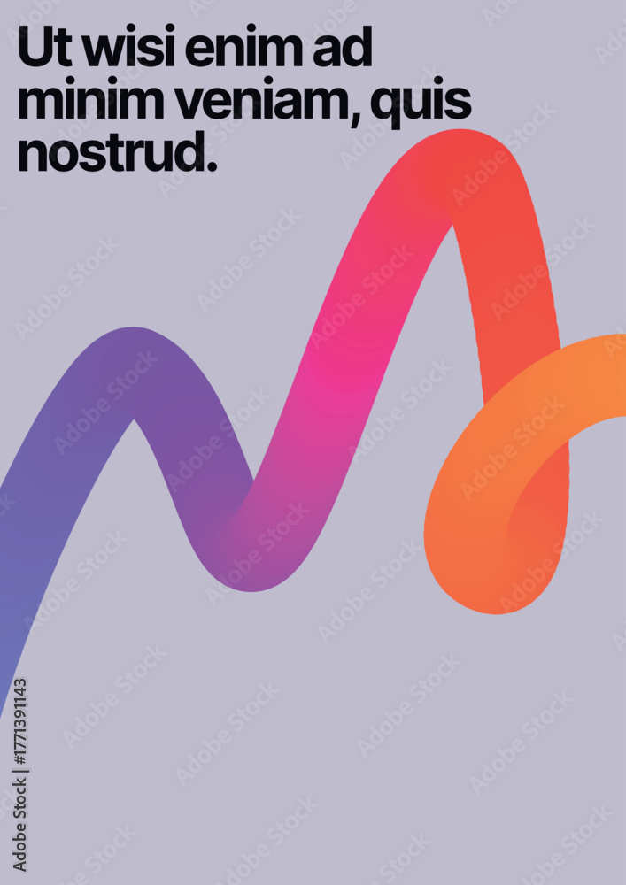 Fototapeta premium Modern Abstract Wavy Gradient Background Set — Colorful 3D Fluid Lines Design for Poster, Banner, Flyer, or Branding Template