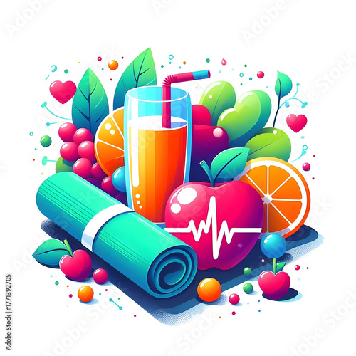 vector illustration of a birthday party