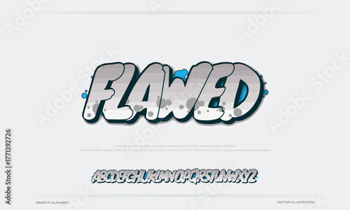 Grunge graffiti font texture urban rough street typeface