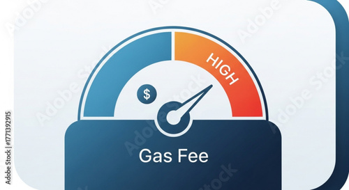 High gas fee, representing the cost associated with transactions on a blockchain network, impacting users