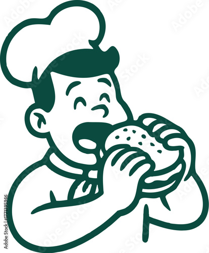 Eating Burger