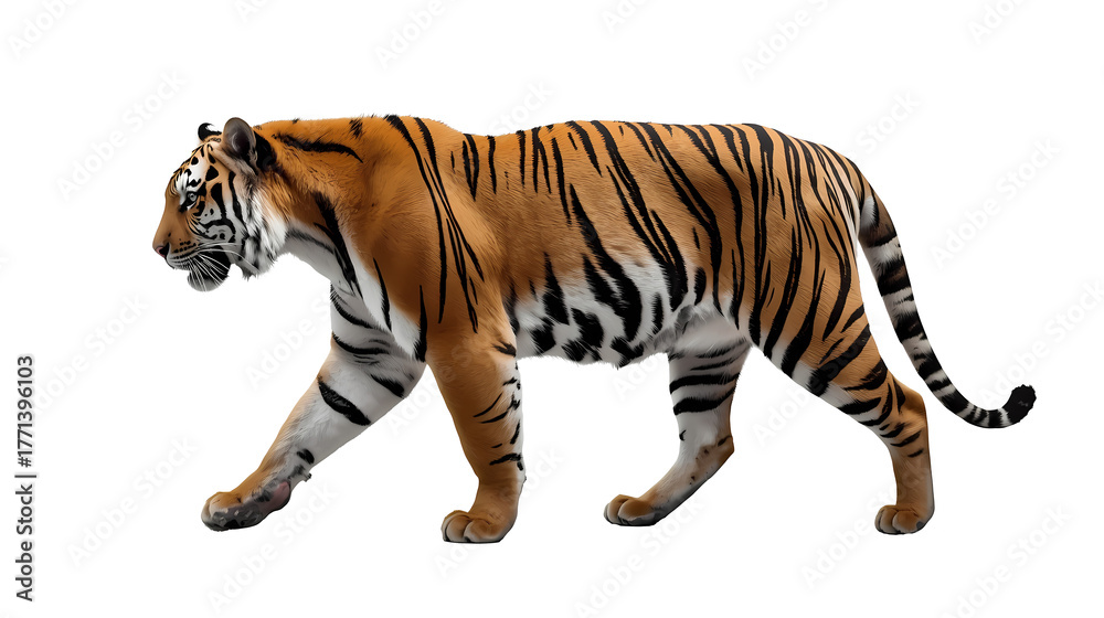 Obraz premium Find the best tiger images beautiful tiger walking tiger stock photos on transparent background