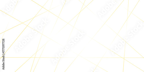 Luxury banner golden geometric lines overlap design. Golden Seamless random chaotic lines on transparent background.	