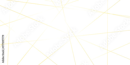 Luxury banner golden geometric lines overlap design. Golden Seamless random chaotic lines on transparent background.	