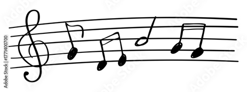 Hand-Drawn Music Notes