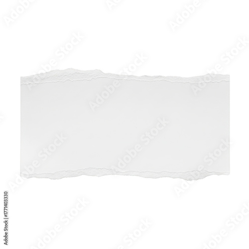 Wallpaper Mural Realistic white torn paper texture fragment with rough edges creating minimalistic backdrop isolated on transparent background Torontodigital.ca