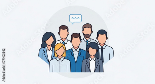 Business team meeting collaboration communication teamwork discussion brainstorming corporate group vector