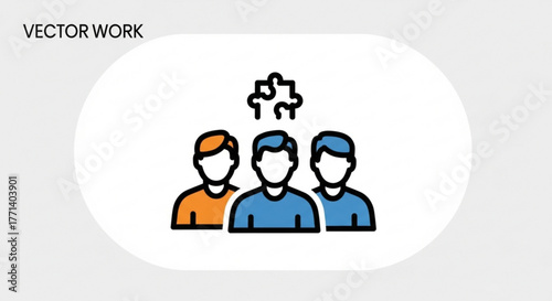 Teamwork collaboration puzzle pieces strategy business solutions partnership synergy group success and cooperation