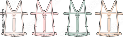 Minimalist Swing Set in Various Colors Line Art Style
