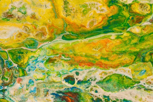 Color paint- acrylic fluid art. Exotic marble texture- abstract background