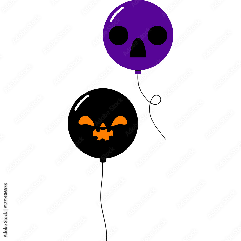 Naklejka premium halloween balloon element