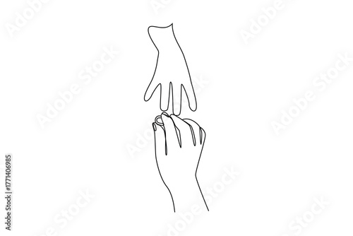 Simple continuous line draw of various examples of gifts. Simple line, creativity, vector.