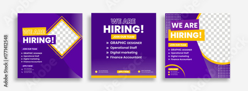 We are hiring social media banner template for job vacancy recruitment
