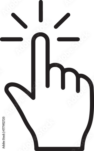 Hand finger pointing or clicking