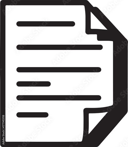 Document icon for file and paper representation