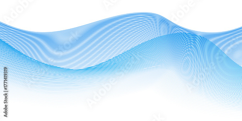 Glowing waveform frequency futuristic energy sound waves technology concept background. Abstract blue wave line vector business texture. Pattern line blend curve flow futuristic background.	

