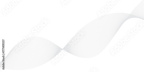 Minimal waveform frequency futuristic energy sound technology concept background. Abstract white  wave line vector business texture. Pattern line blend curve flow futuristic background.	
