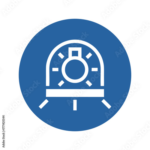 Use lamp in luminaire with shield vector design mandatory safety sign standar ISO 7010.