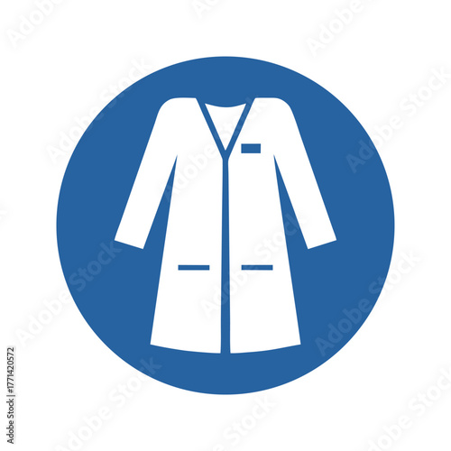  Wear laboratory coat vector design mandatory safety sign standar ISO 7010