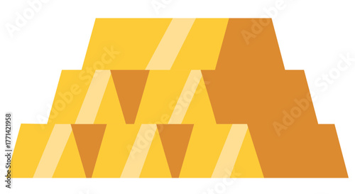 Stacked Gold Bars Illustration