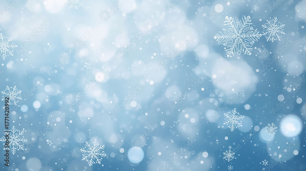 Fototapeta premium Soft snow flag winter background