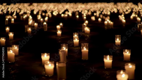 Candlelit Vigil - A Serene Display of Light and Remembrance.