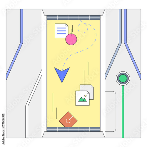 Automated file transfer in digital pipeline, Document flow through smart delivery system, Secure digital content transmission