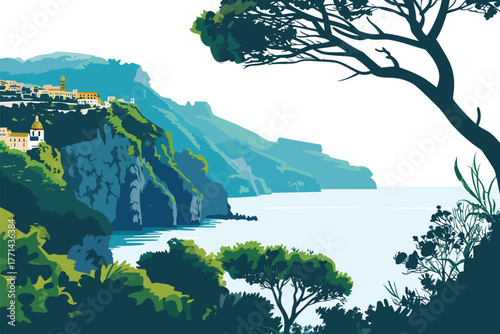 Stunning Cliffs of the Amalfi Coast in Italy