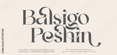 Elegant luxury good damn abstract digital technology logo font alphabet. Minimal modern urban fonts for logo, brand etc. Typography typeface uppercase lowercase and number. vector illustration