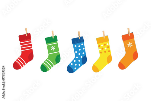 Christmas stockings vector