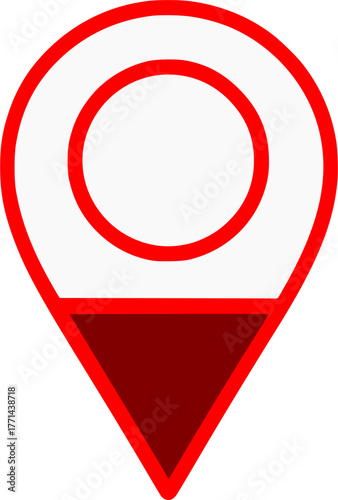 Minimalist red map marker for GPS navigation, location tracking, and travel. Free Download Minimalist red map marker for GPS navigation, location tracking, and travel. - GFXLoad