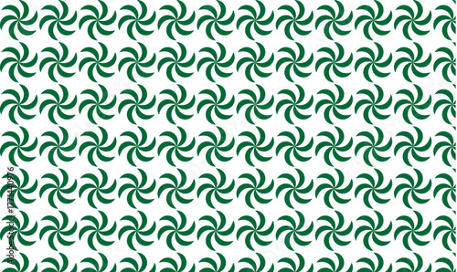 Green Spiral Pinwheel Seamless Pattern Background Design