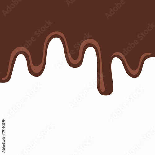 chocolate drip vector, choco melted, hot cocoa flow, sweet dessert vector, milk drop illustration, brown liquid wave, melting chocolate cartoon