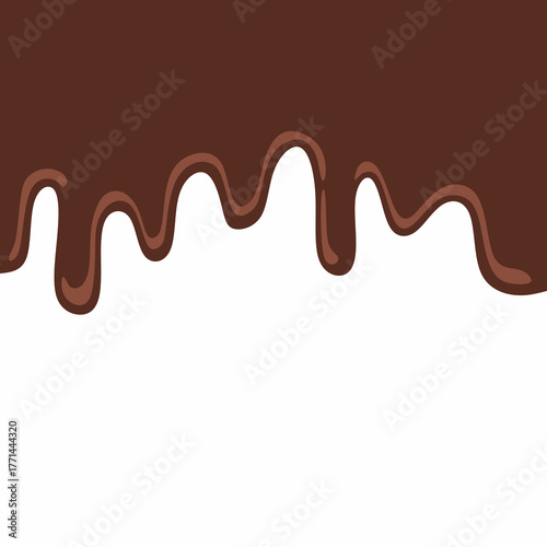 chocolate drip vector, choco melted, hot cocoa flow, sweet dessert vector, milk drop illustration, brown liquid wave, melting chocolate cartoon