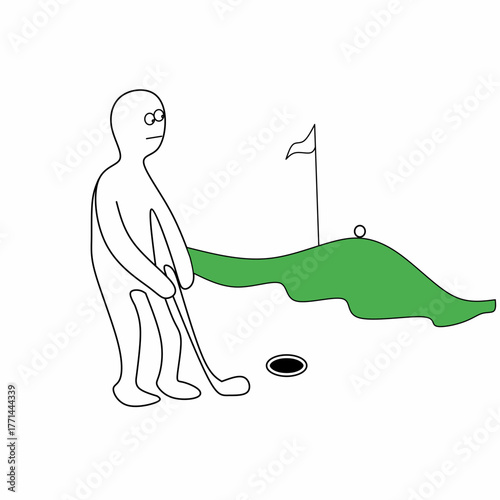 funny cartoon pictures of playing golf