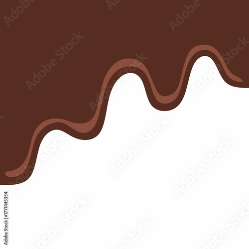 chocolate drip vector, choco melted, hot cocoa flow, sweet dessert vector, milk drop illustration, brown liquid wave, melting chocolate cartoon