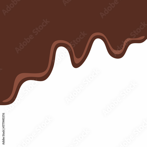 chocolate drip vector, choco melted, hot cocoa flow, sweet dessert vector, milk drop illustration, brown liquid wave, melting chocolate cartoon