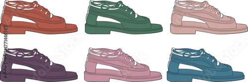 Colorful Shoe Collection Stylish Footwear in Various Shades
