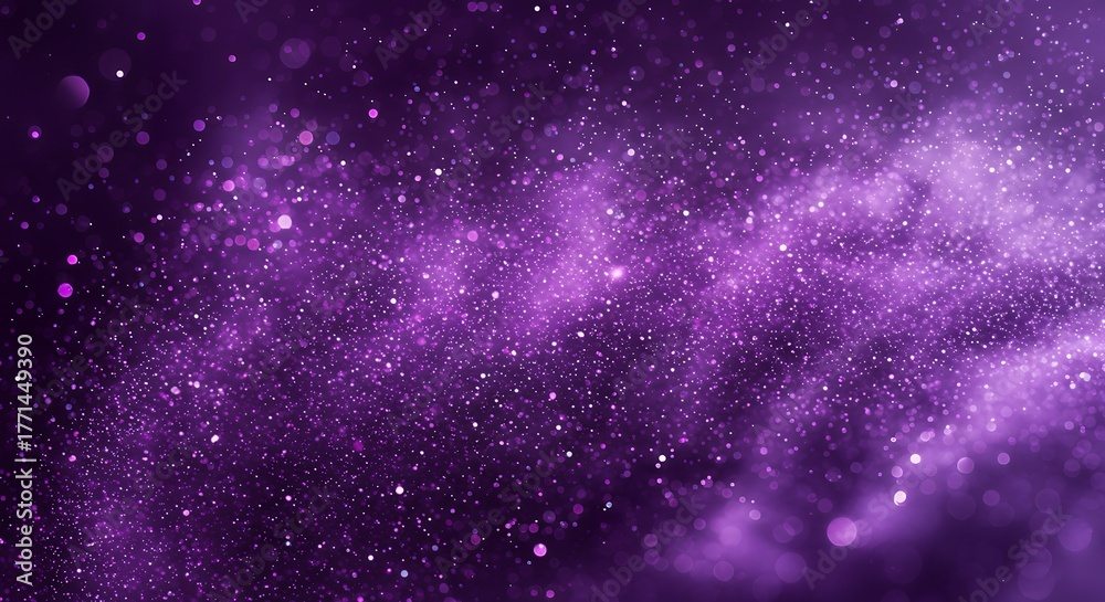 Fototapeta premium Vibrant Purple Galaxy Nebula with Sparkling Stars.