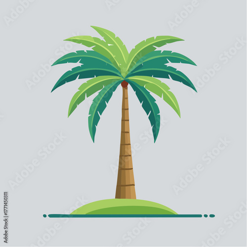 Illustration design plat de palmier vert moderne