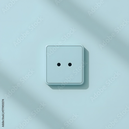 Elegant Blue Electrical Outlet for Minimal Design