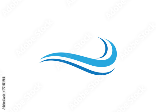 Free Download Elegant Blue Wave Dynamic Flow Ocean Water Stream Curve Smooth Shape Vector - GFXLoad