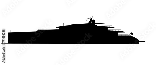 black silhouette of a ship